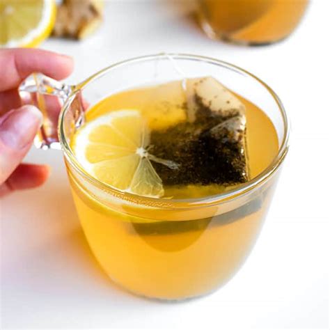 Ginger Lemon Honey Tea with Fresh Ingredients