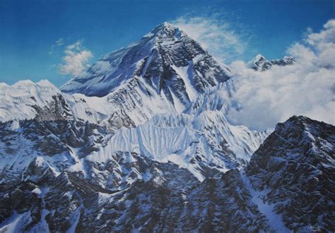 Portrait of the Mountain: His Majesty Mt. Everest by Caremey on DeviantArt acrylic on canva ...