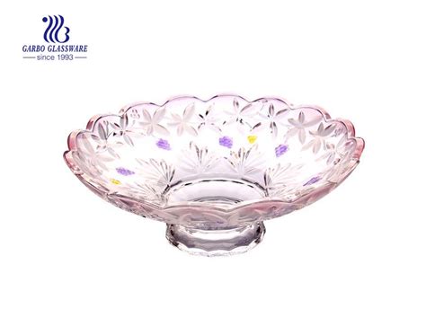 Environment-friendly 12.01\'\' Glass Colored Bowl for Fruit Serving