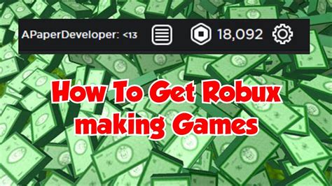 How To Get Robux By Making Games On Roblox - YouTube