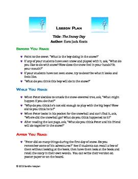 The Snowy Day. A Complete Lesson Plan. by Sandra Halajian | TpT