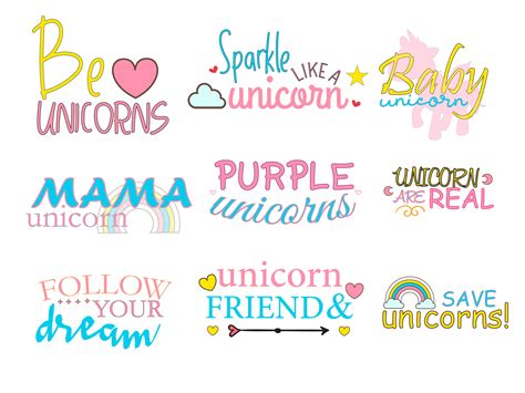 Unicorn Quotes Bundle Graphic by studioluckee · Creative Fabrica