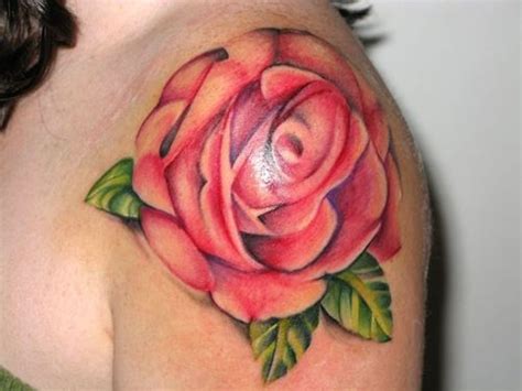 65 Trendy Roses Shoulder Tattoos