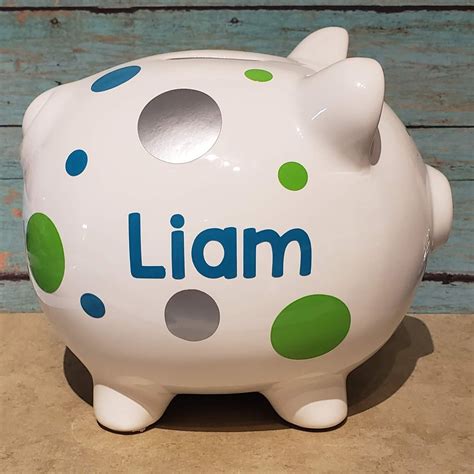 Large Piggy Bank, Personalized, Baby's First Piggy Bank, Birthday Party ...