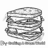 Sandwich Coloring Pages  Free & Printable sketch template