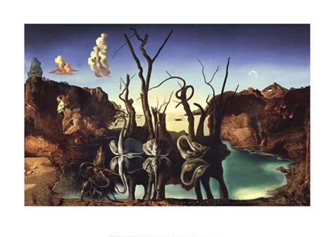 Swans Reflecting Elephants, 1937 Painting by Salvador Dali at FramedArt.com