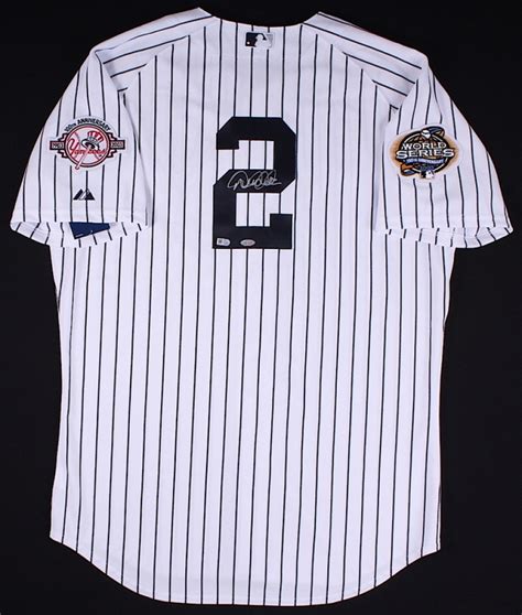 Derek Jeter Signed Yankees Authentic Majestic Jersey (Steiner COA ...