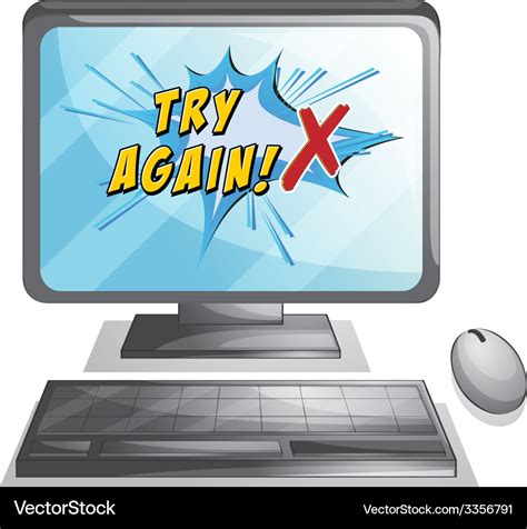 Try again Royalty Free Vector Image - VectorStock