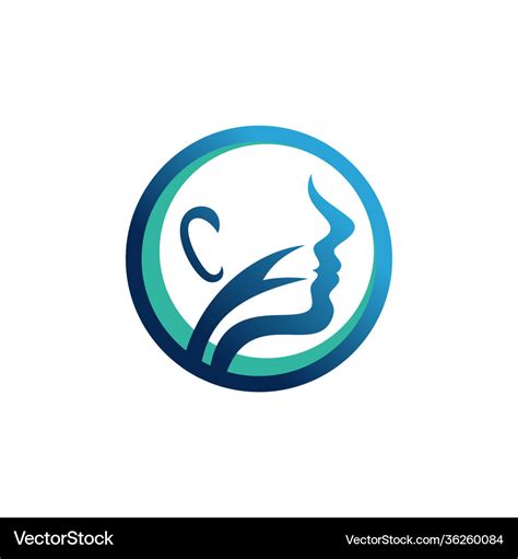 Logo for otolaryngology clinics ent doctor Vector Image