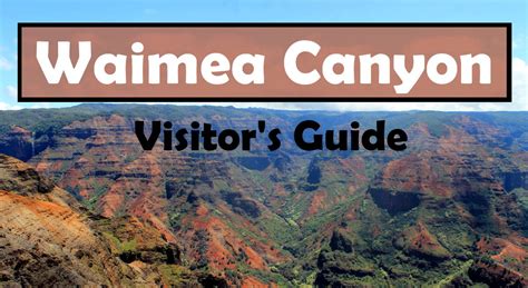 Visiting the Waimea Canyon Lookout in Kauai, Hawaii | Footsteps of a ...