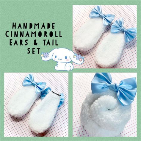 Kawaii Cinnamoroll Tail & Ears Set w/ Bows Cute Cinnamoroll | Etsy