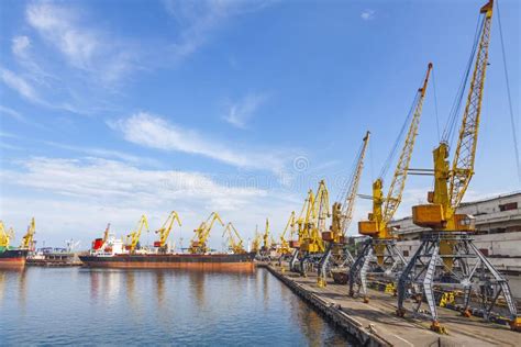 Sea Port of Odessa, Black Sea, Ukraine Stock Photo - Image of loading, industry: 79394676