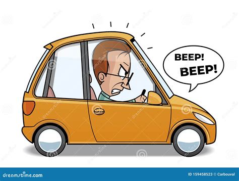 Driving angry the car stock vector. Illustration of insult - 159458523