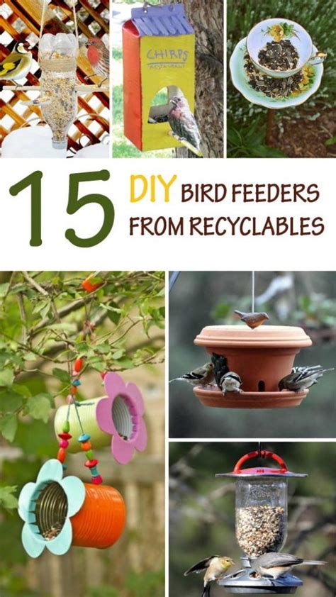 15 DIY Recycled Bird Feeders - Non-Toy Gifts | Diy bird feeder, Bird feeder craft, Diy birds