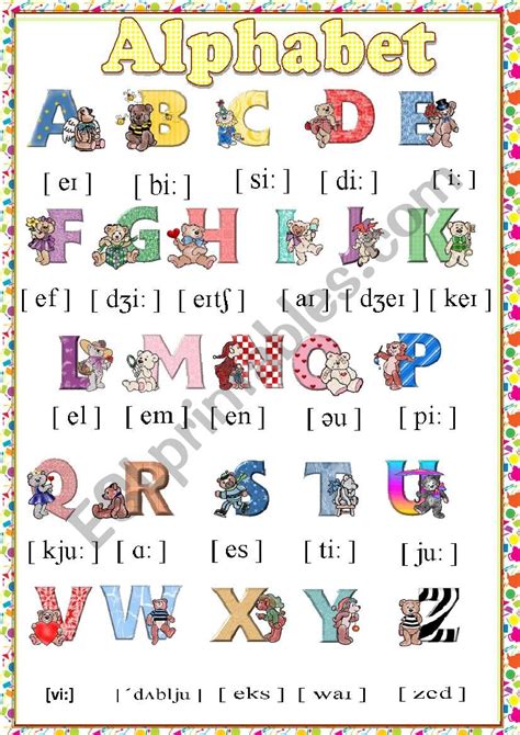 The English Alphabet - ESL worksheet by Krümel