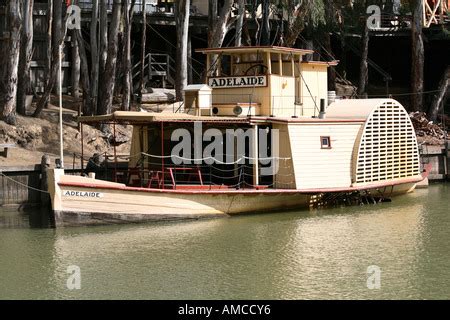 Australia, Victoria, VIC, Echuca, Historic Port of Echuca, Murray River, steam powered river ...