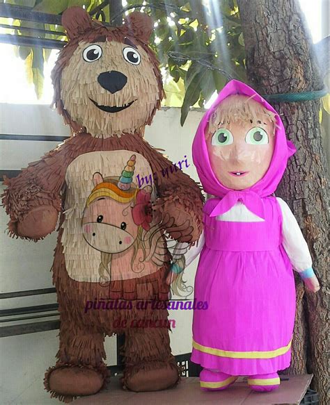 piñatas de masha y el oso Fairy Garden Birthday Party, Pinata, Pink Bow, Emoticon, Teddy Bear ...