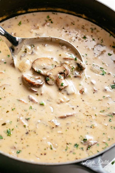 Homemade Cream of Mushroom Soup is full flavoured and so easy to make ...