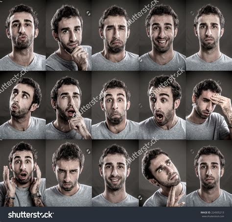 Young man with multiple face expressions | Мимика