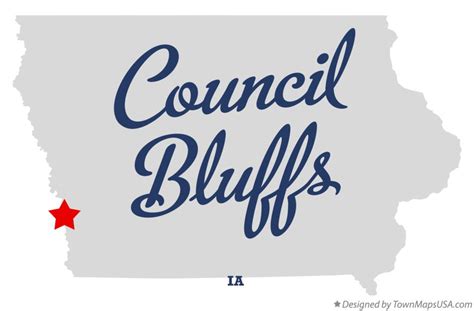 Map of Council Bluffs, IA, Iowa