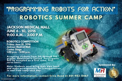 2016 Summer Robotics Camp - Mississippi Robotics : Mississippi Robotics