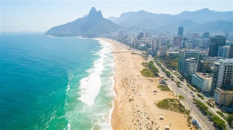 Premium Photo | Aerial image of Ipanema Beach in Rio de Janeiro. 4K.