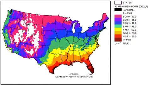 United States Humidity Map