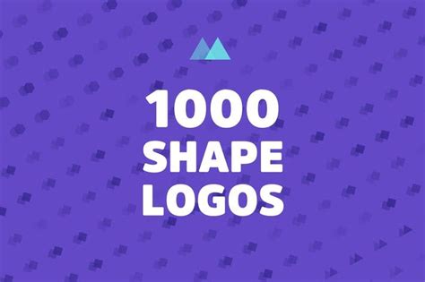 the words,'100 shape logos'are displayed against a purple background