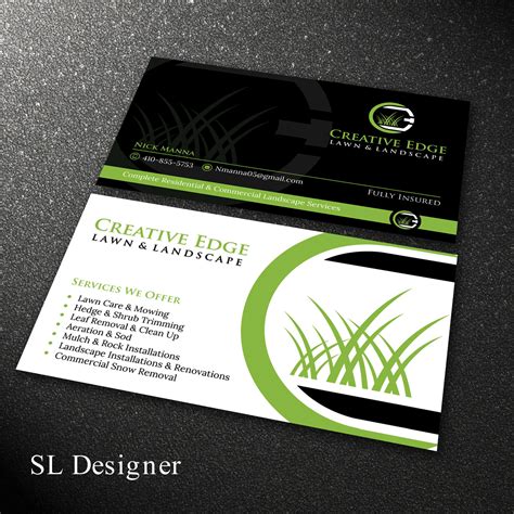 Bold, Serious, Landscape Business Card Design for a Company by SL Designer | Design #18011789