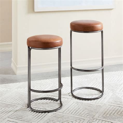 Cora Leather Counter Stool | West Elm