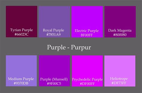 Code Purple | and the colours colour codes i found for violet and purple really do ... | Purple ...