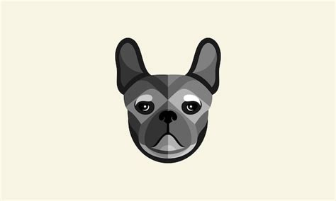 Premium Vector | Polygonal bulldog face logo design