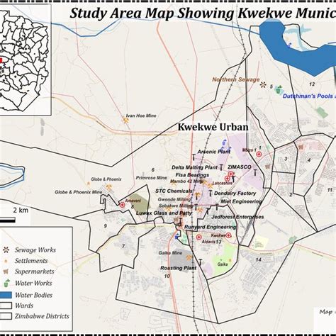 GIS Map of Kwekwe City, Zimbabwe (Nkosana Khumalo) | Download Scientific Diagram