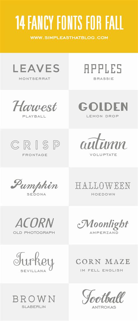 14 Fancy Fonts for Fall