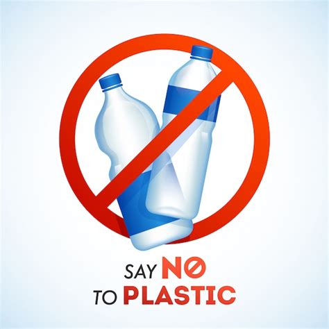 Premium Vector | Say no to plastic bottles ban