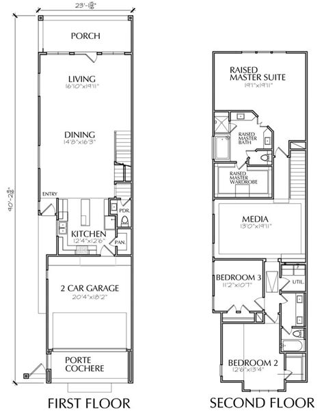 2 Story Townhouse Floor Plans With Garage | Floor Roma