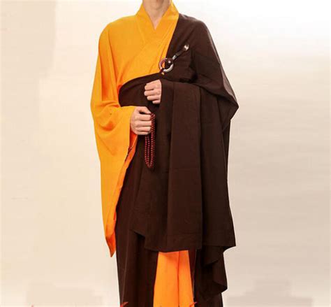 Coffee Zen Buddhist Monk Robe Lay Master Cassock Meditation Gown Loose ...