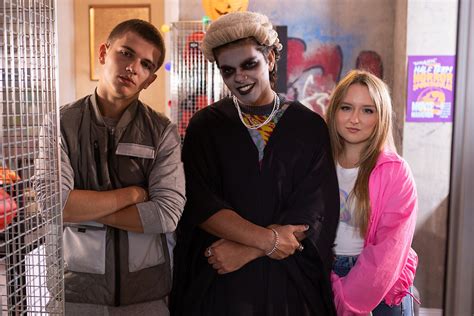 Leah, Lucas and Dillon come together to scare Beau in Hollyoaks