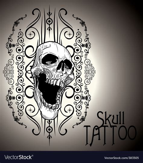 Skull tattoo Royalty Free Vector Image - VectorStock