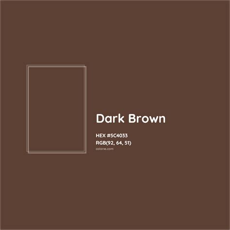 Dark Brown Complementary or Opposite Color Name and Code (#5C4033) - colorxs.com