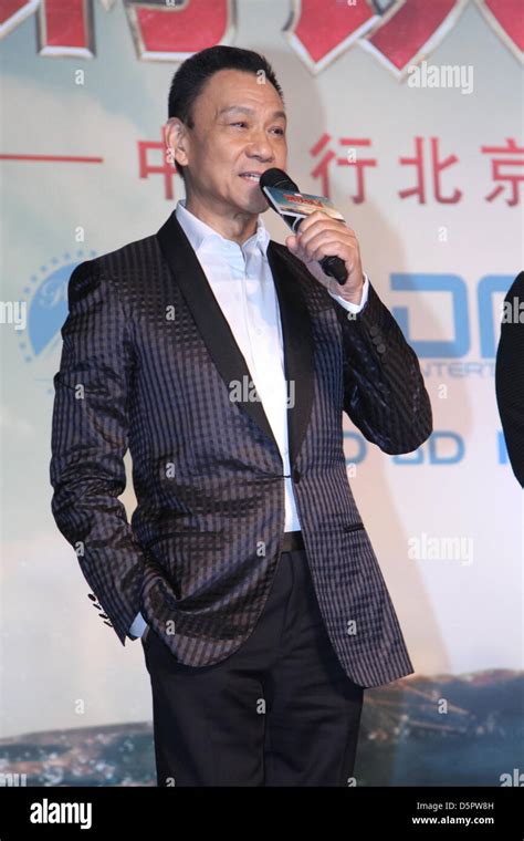 Wang Xueqi at premiere of movie Iron Man 3 in Beijing, China on Saturday April 06, 2013 Stock ...