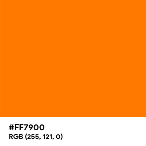 Orange (Brand) color hex code is #FF7900