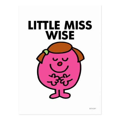 Contemplative Little Miss Wise Postcard | Zazzle