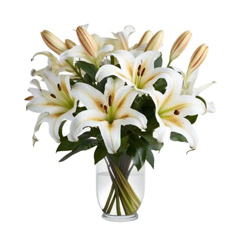 Fashion Simple Romantic Lily Flower Vase, Flowers, Plant, Cartoon PNG Transparent Clipart Image ...