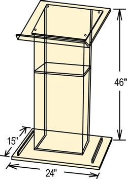 Clear Acrylic Podium, Lectern, Floor Lectern, Acrylic Podium, Clear Podium, Presentation Stands