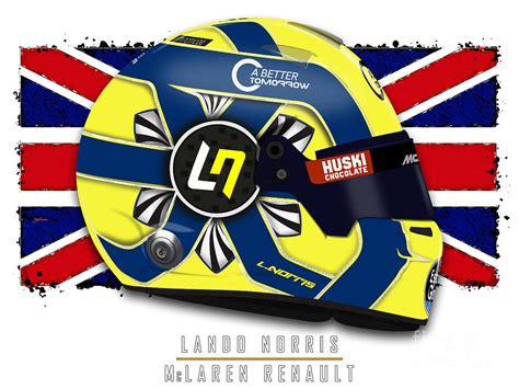 Lando Norris - 2020 Helmet with Union Flag Digital Art by Jeremy Owen ...