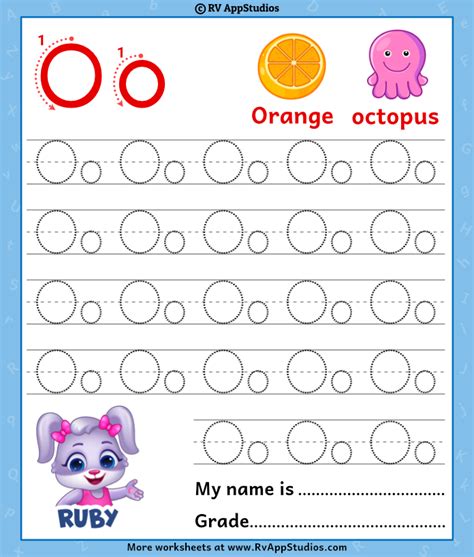 Alphabet Oo Letter | Printable Letter Oo Tracing Worksheets