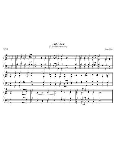 DayOfRest (O Jesus I have promised) Sheet music | Musescore.com