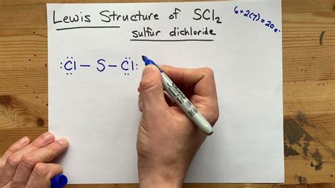 Lewis Structure of SCl2 (sulfur dichloride) - YouTube