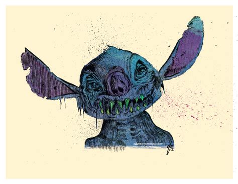 'Zombie Stitch' llustration of Disney's Lilo and Sitch zombifiedAlbert F. Montoya